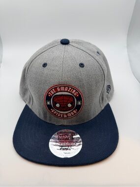 Funko Marvel The Amazing Spider-Man Snapback Hat Gray/Navy Red Brim